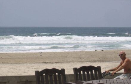 Beach House Charm 2BR ~ 1 DOOR 2 SHORE~ Large Ocean Front Deck+ Pvt upper Patio