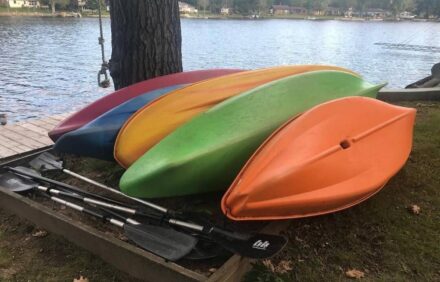 Wiggins Lakefront, dock and beach! Kayaks, paddle boats & MORE! UP NORTH FEEL!