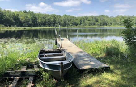 Beautiful Setting between 2 lakes. Great fishing and swimming.