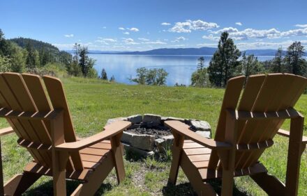 Authentic Montana Log Studio Cabin Overlooking Flathead Lake