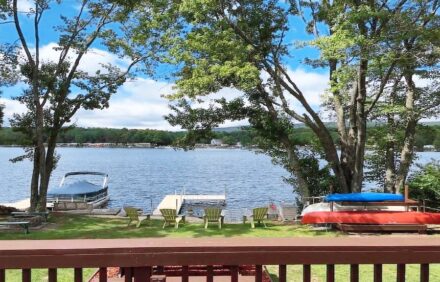 Our two-story cottage contains two bedrooms and a full bathroom to comfortably house up to a party of six.