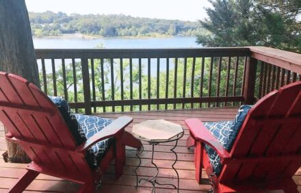 Perched on steep cliffs with breathtaking views of Table Rock Lake